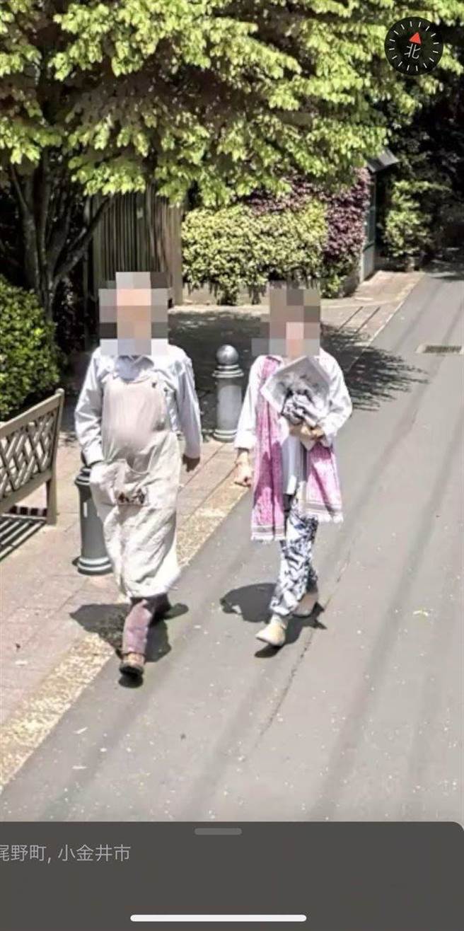 日电影研究家在Google Street画面意外发现宫崎骏（左）身影。（取自推特（@diesuke_w））