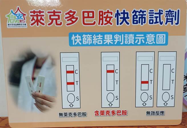 台中市食品藥物安全處採購萊克多巴胺快篩試劑，把關台中市零萊豬。（王文吉攝）