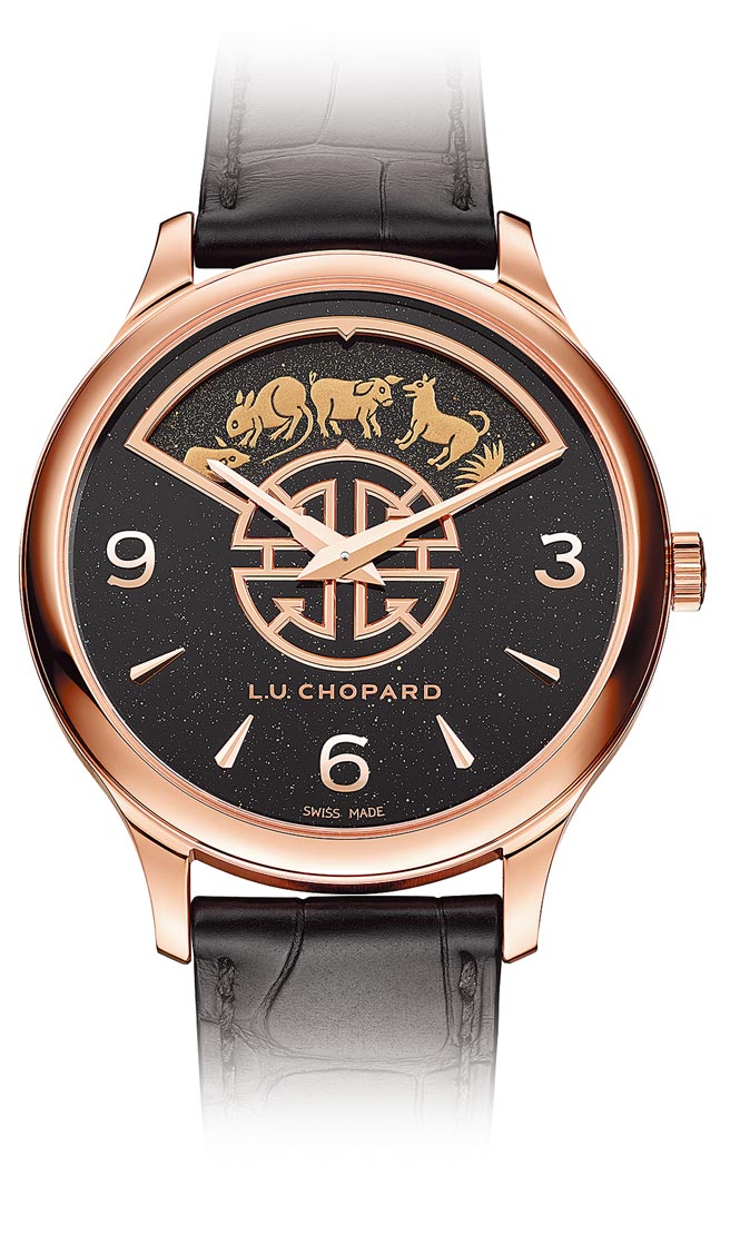 萧邦L.U.C XP Urushi Spirit of Shi Chen莳绘腕表，融入中国传统计时单位「时辰」，限量88只，135万元。（CHOPARD提供）