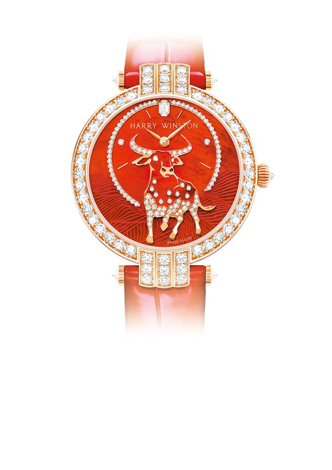 海瑞温斯顿卓时Premier系列牛年生肖表，限量8只，164万元。（HARRY WINSTON提供）