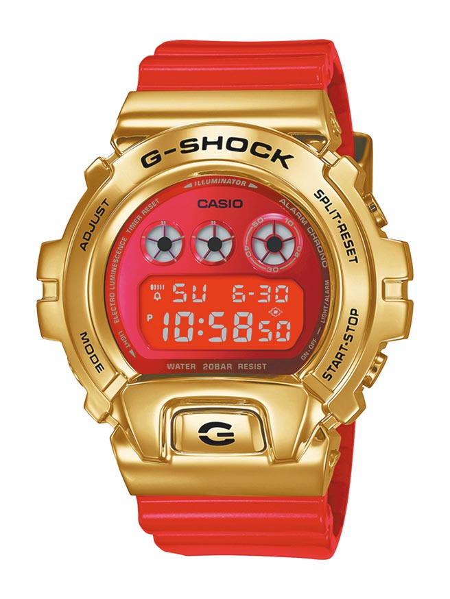 G-SHOCK在中国新年推出GM-6900CX系列牛年限量表， 8600元。（G-SHOCK提供）