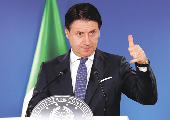 義大利總理孔蒂圖╱美聯社
