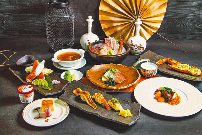 奇鲜日本料理推出5000元+10%套餐，主打海陆双拼的豪华食感。（台中林酒店提供）
