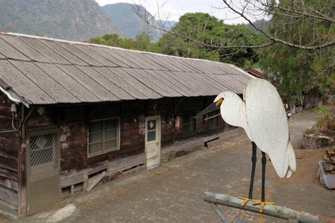 松鹤部落林场巷的整排桧木板屋，正是当时的林务局员工宿舍。（图／于鲁光摄）