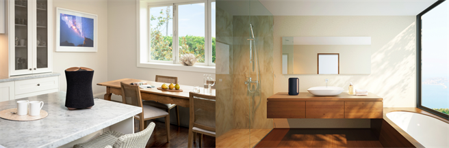 Sony旗艦無線揚聲器SRS-RA5000、SRS-RA3000精品外型、立體美聲和智慧運用設計，提供居家聆聽新提案。（Sony提供／黃慧雯台北傳真）
