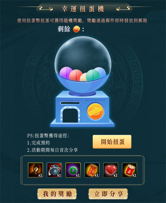 幸運扭蛋機抽獎。(圖/業者提供)