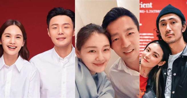 演藝圈有不少夫妻因為疫情而被迫分隔兩地，很久都沒辦法見面。（左）楊丞琳與李榮浩、（中）大S與汪小菲、（右）歐陽靖與小菅亮輔（圖／翻攝自網路）