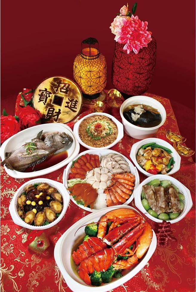 （台中长荣桂冠酒店提供「中式」外带桌菜每套8,888元起。图/业者）

