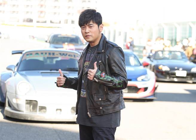 周杰伦为新片《叱咤风云》宣传。(陈俊吉摄)