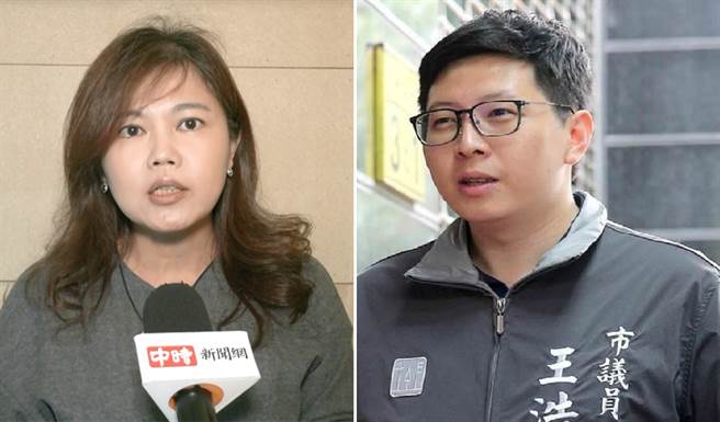 台北市议员游淑慧(左)、民进党桃园市议员王浩宇(右)。（图为中时资料照）