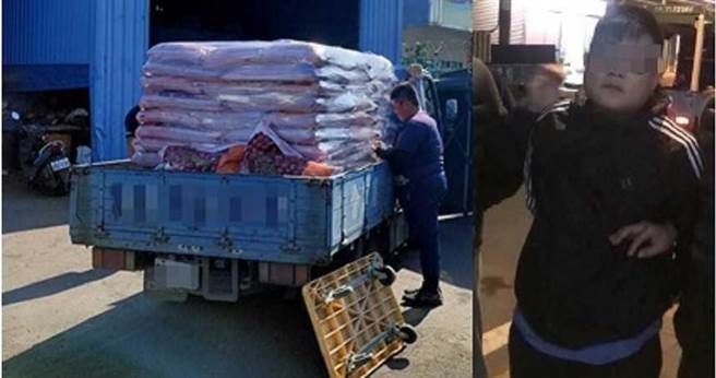 身背6条通缉的男子王亦杰，以假名应徵美浓农会杂工，钻管理漏洞，和同伙盗搬近133吨红豆变卖图利。（图／读者提供）