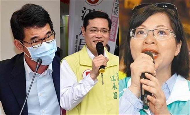 莱猪案表决时，民进党立委刘建国（左起）、江永昌、林淑芬多次弃权未投票，遭认定「跑票」。（本报资料照）