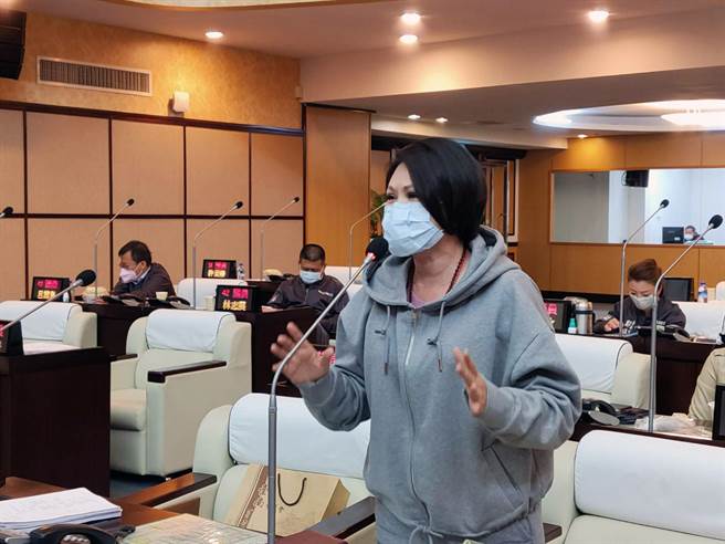 台南市議員林燕祝建議解凍警察局長特別費。（洪榮志攝）