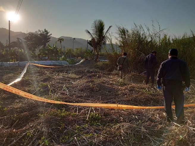 埔里惊见男性白骨，警方在现场拉起封锁线。（民眾提供／廖志晃南投传真）