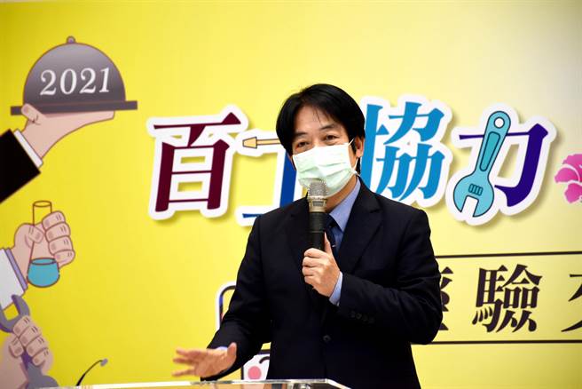 副总统赖清德呼吁大家团结合作，「一起做爱心不分党派」。（吕妍庭摄）