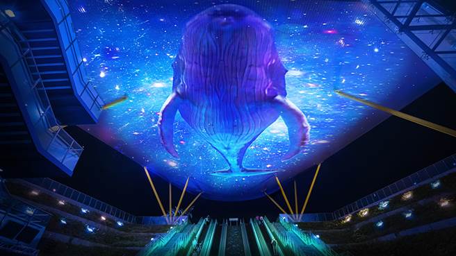 高雄市府打造全国首创「凤翼天翔」体感互动车站(中央公园捷运站)。（图片提供/高雄市政府经济发展局）