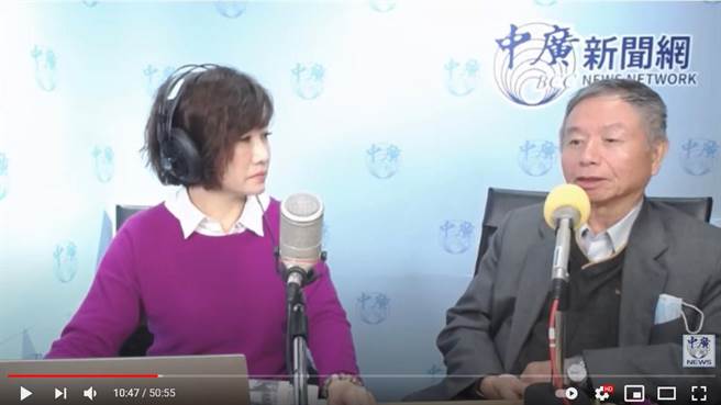 前卫生署长杨志良今日接受广播主持人王浅秋专访。（李侑珊翻摄）