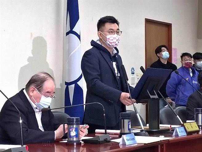 江启臣中常会致词。（黄福其摄）