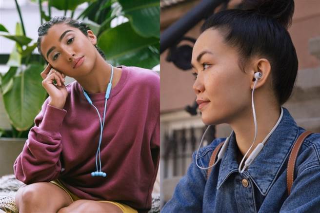 Beats Flex无线入耳式耳机推出卡其灰色及冷焰蓝新色。（Beats提供／黄慧雯台北传真）
