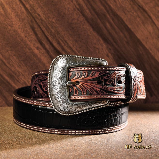 MF select钮扣式快拆真皮皮带。图／MF select提供