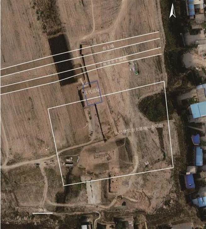 秦始皇咸阳宫政务大殿所在的6号高台航拍图。（图／文博中国）