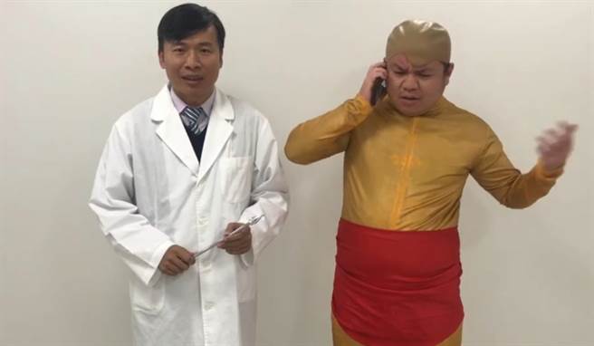 彰化天才警官撩落海 ，心痛演出防诈骗微电影。（彰化县警局提供／吴敏菁彰化传真）