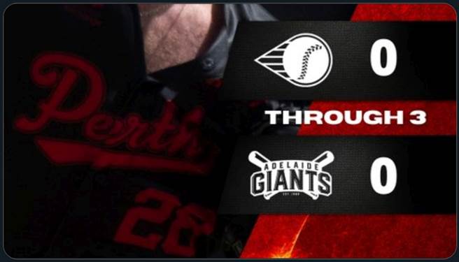 澳洲職棒，熱火對戰巨人。（熱火官方推特@PerthHeat）