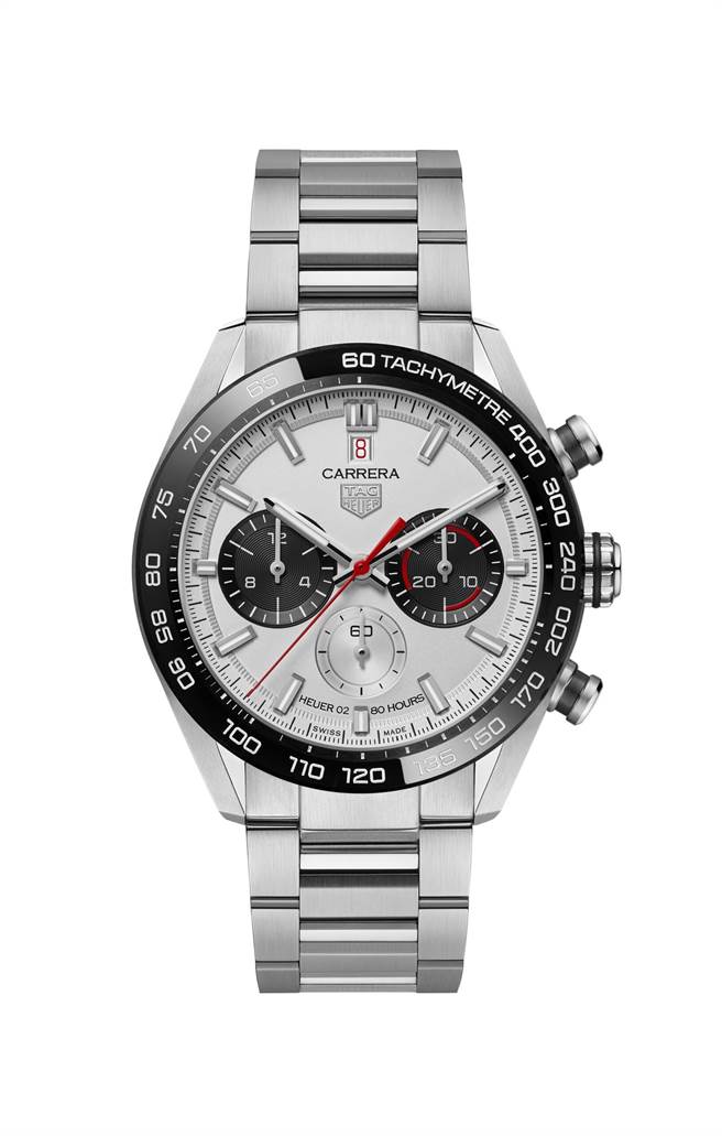 泰格豪雅Carrera Heuer 02 160周年限量表，19万5200元。（TAG Heuer提供）