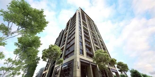 新润热销建案「禾禾好好」外观3d虚拟图。图／新润机构提供