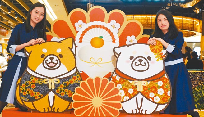 Global Mall今年春節「金牛迎春」即日起開跑，更獨家與「忠犬麻糬柴犬」合作推出來店禮，還有日本新春和服、乳牛裝扮限定新春圖案等在台首度曝光。（Global Mall提供）