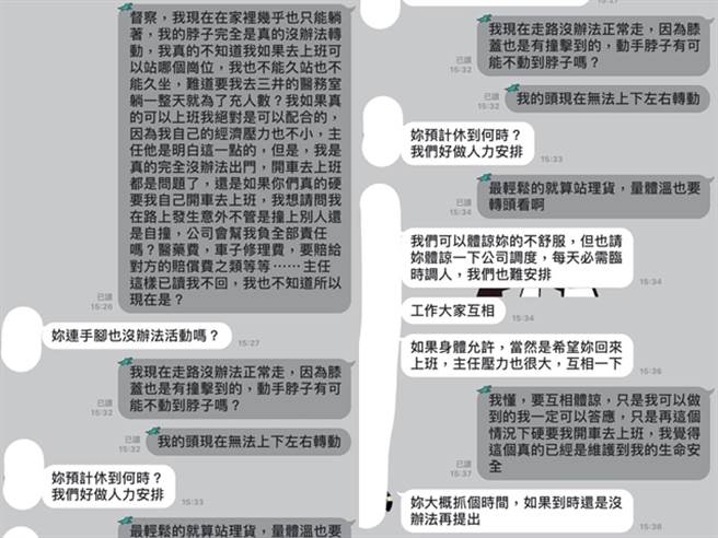 在台中三井Outlet担任保全的男子上班时遭缆绳绊倒、颈椎受伤，控诉公司强迫他带伤上班、消极受理职业灾害等事。（图／翻摄自脸书爆料公社）