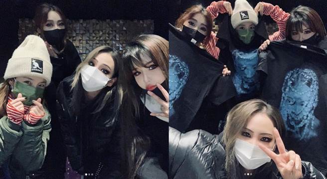 近日2NE1的4名成员惊喜合体为旻智庆生，粉丝看到同框照勾起满满回忆「眼泪不争气地流了下来」。(图/ 摘自CL李彩麟IG)