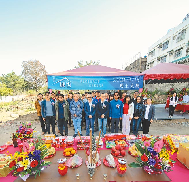 中部优质建商陆禾建设「诚也」个案，为该区少见的一房二厅产品，热销提前动工。（图／黄绣凤）