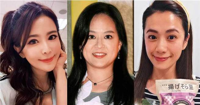 德馨（左）、戴自华（中）、柯以柔（右），这些女星也跟安妮一样，对于型男主厨情有独锺。（图／翻摄自网路）