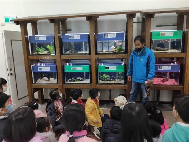 花莲县水产培育所是县内鱼苗生产及生态保护的重要基地，同时设有教学展示馆，供县内学校校外教学场域。（花莲县府农业处提供／罗亦晽花莲传真）