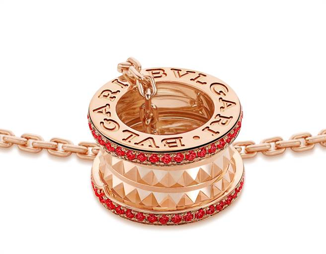 宝格丽B.zero1 Rock系列红宝石项炼新年限量款，13万2000元。（BVLGARI提供）
