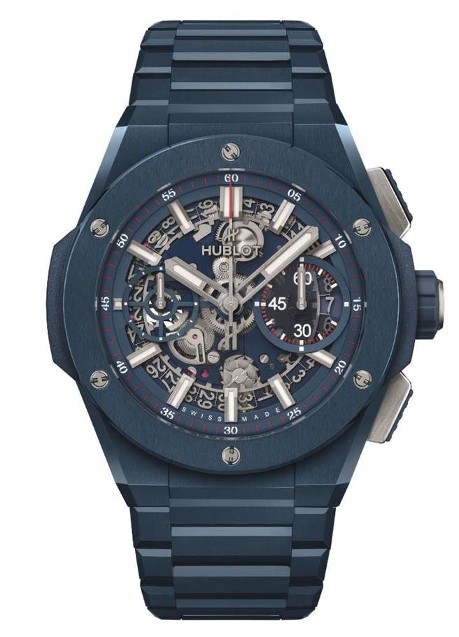 宇舶表BIG BANG UNICO INTEGRAL全陶瓷炼带计时码表，71万7000元。（HUBLOT提供）
