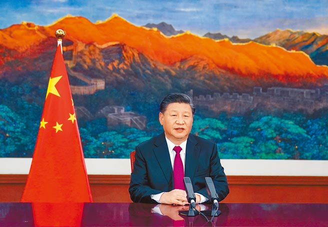 大陆国家主席习近平昨在北京以视频方式，出席世界经济论坛「达沃斯议程」对话会併发表特别致辞。（新华社）