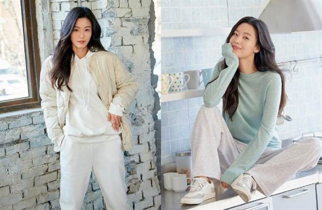 全智贤状态超好似少女。(图／翻摄自微博)