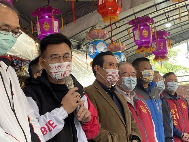 国民党反莱猪公投 马英九疾呼：不该把台湾健康牺牲在莱猪上（戴上容摄）