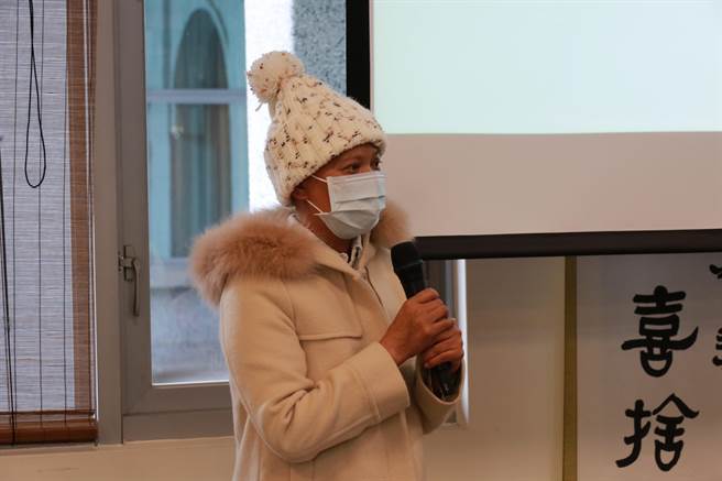 血癌患者羅女士呼籲更多人加入慈濟骨髓資料庫建檔，讓有需要的病人能重獲新生。（台中慈濟醫院提供／王文吉台中傳真）