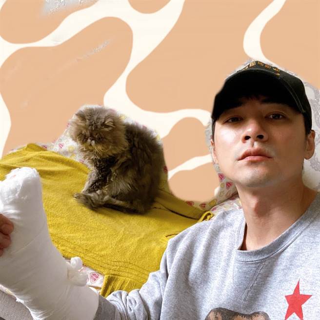 手术后的是元介在家休养。（翻摄脸书）