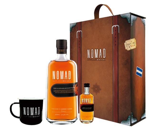橡木桶洋酒「NOMAD雪莉雙桶威士忌掀蓋手工禮盒」，建議售價：1,450元。圖／業者提供