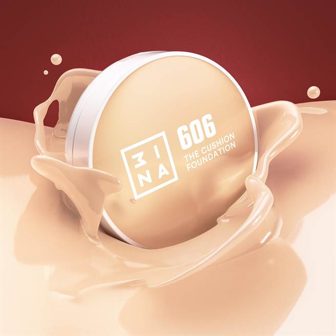 3INA柔雾光美肌气垫粉饼形象图。（3INA提供）