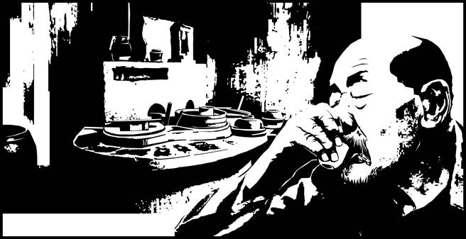 准备下酒菜。(图／李岩提供)

