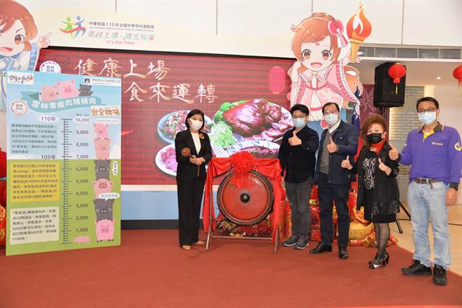 云林县长张丽善（左）行销云林良品宅配年货，让民眾减少出门防疫。（张朝欣摄）