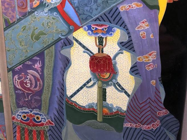 新门神彩绘的精采细节之二。（李金生摄）