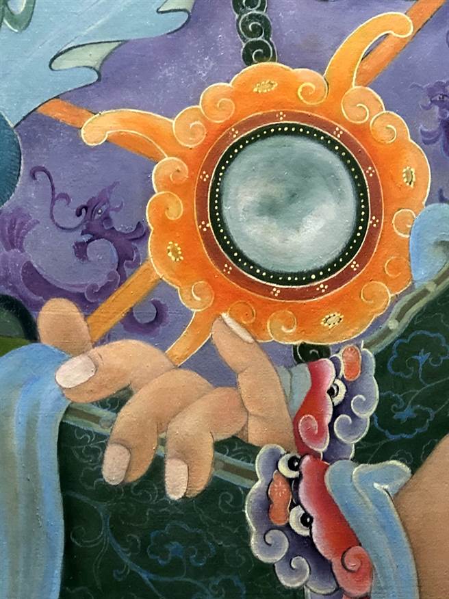 新门神彩绘的精采细节之三。（李金生摄）