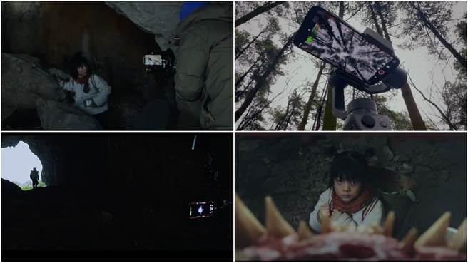 苹果贺岁短片《阿年》幕后拍摄花絮公布的部分拍摄技巧。（摘自苹果官方微信）