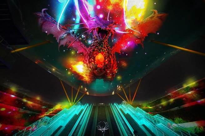 高捷光雕秀邀请旅客寒假和春节期间看秀打怪兼集点。图／高雄捷运提供